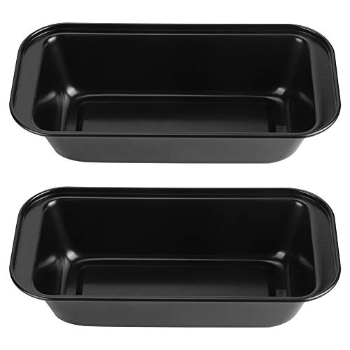 Lange Brotbrotpfanne, 25.5x13.2x6cm Kohlenstoffstahl Rechteck Toast Laibpfanne, Non Stick Gebäck Backform Schicht für Ofenbacken (Schwarzer) von Tomotato