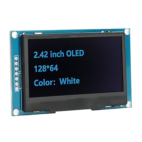 OLED Anzeigemodul, 2,42 Zoll SSD1309 Ansteuerungs IC Anzeige Organische Leuchtdiode SPI Serieller Anschluss Mini Bildschirme für DIY (MRA091C Blue) von Tomotato
