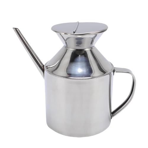 Olivenölspender, Ölspenderflasche aus Edelstahl, langer Ausguss, präzises Ausgießen, Essigausgießer Topf, Gewürzbehälter für Küchenrestaurants (800 ml) von Tomotato
