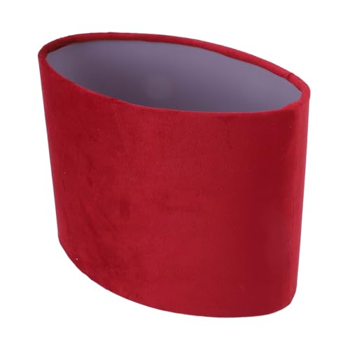 Ovaler Lampenschirm, Moderner Lampenschirm aus Stoff Universal E27 E14 Kleine Lampenabdeckung für Tisch und Boden Nachttischlampen (Weinrot) von Tomotato
