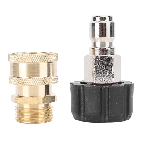 Tomotato 2 Stück Druckscheibe Adapter Set, M22 bis 1/4 Zoll Schnellverbindung Männlicher und Weiblicher Schnell Trennungs Kit (15mm) von Tomotato