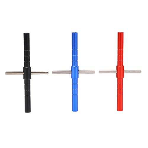 Tomotato 3er-Satz Kreuzschlitz Steckschlüssel aus Aluminiumlegierung, Universelles Steckschlüssel-Set für 1/18 1/24 Modellautos, Präzisionswerkzeug mit Rot Blau Schwarz für RC Fahr von Tomotato