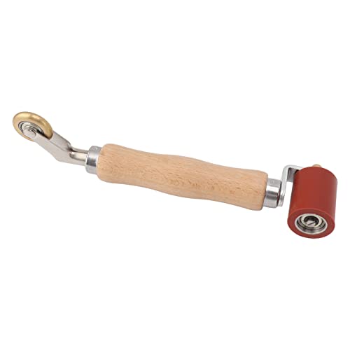 Tomotato 40mm Silikon Nahtroller, Messing Detail Penny Roller Handdruck Doppelend Nahtroller für PVC-Flach- Und Eckwandpapier-Installation (22,9 X 5,1 X 2,5 cm)(Rot) von Tomotato