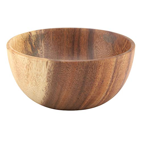 Tomotato Natürliche Holz Schalen, Handgefertigte Rund Obstschale Schüssel, Akazienholz, 16 * 7cm, für Küche, Aufbewahrung von Müsli, Salat, Nüsse, Süßigkeiten, Reis, Obst, Dips und Dekorationen von Tomotato
