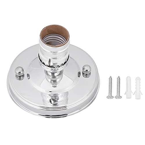 Tomotato E27 E26 Lampenfassung, Vintage Lampenfassung Wandhalterung Glühbirnenfassung Retro Deckenlampenfassung für Schlafzimmer Wohnzimmer(Silber) von Tomotato