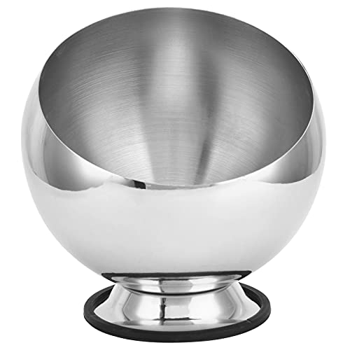 Tomotato Edelstahl Gewürzschüssel mit stabiler Basis, spiegelpoliertes Finish, Innenwand mit feiner Strichzeichnung, tiefes Design für erhöhte Lagerkapazität, praktisch für Gewürze (M) von Tomotato
