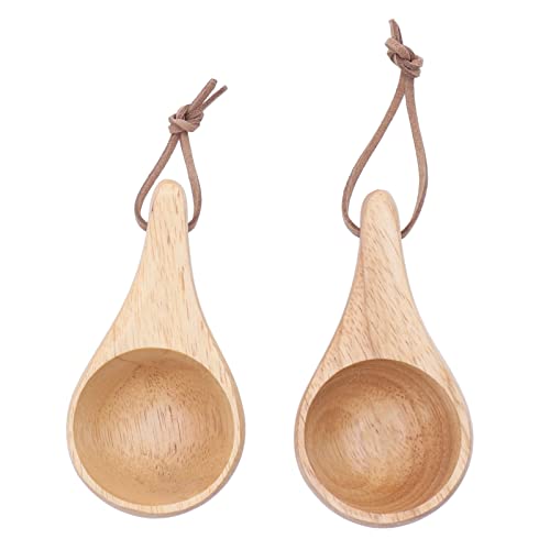 Holz-Campingbecher, 2 Stück, Gummi-Holz-Campingbecher, Mini-tragbare Trink-Teetasse, Nordisches Design, Kaffeetasse für Küche, Outdoor, Camping von Tomotato