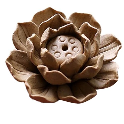 Tomotato Räucherstäbchenhalter für Dicke Stäbchen, Lotus Räucherstäbchen Halter Dekorativer Räucherstäbchen Brenner für Yoga, Meditation und Heimdekoration von Tomotato