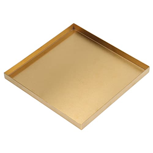 Tomotato Serviertablett Edelstahl, 20x20cm Gold Quadratisch Dekoratives Tablett für Kosmetik Schminktisch Badezimmer, Organizer Aufbewahrung Kommode Nachttisch, Kerzenhalter Dessert Servierplatte Tomotato Serviertablett Edelstahl, 20x20cm Gold Quadratisch Dekoratives Tablett für Kosmetik Schminktisch Badezimmer, Organizer Aufbewahrung Kommode Nachttisch, Kerzenhalter Dessert Servierplatte von Tomotato