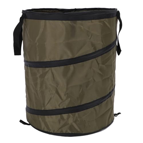 Tomotato Zusammenklappbarer Mülleimer, 37L 34x40CM Leichter Wasserdichter Pop-up-Mülleimer für Kleidung Wohnmobile Reisen Spielzeug Recyclingbehälter (Dark Green) von Tomotato