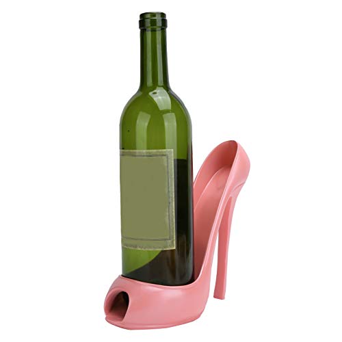 Weinregal Halter, High Heel Schuhform Weinregalhalterung Innovativer Weinflaschen Tisch Plattenhalter für Zuhause, Küche, Restaurant, Bar, Hotel Dekoration(Rosa) von Tomotato