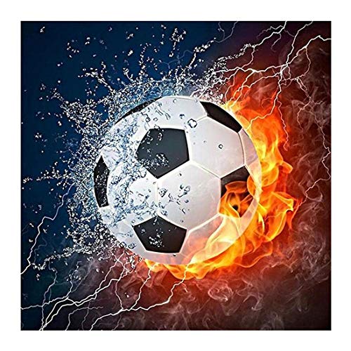 tompig Diamant Painting Bilder DIY 5D Diamant Malerei Diamond Painting Kits Full Drill Fußball 30x30 cm von Tompig