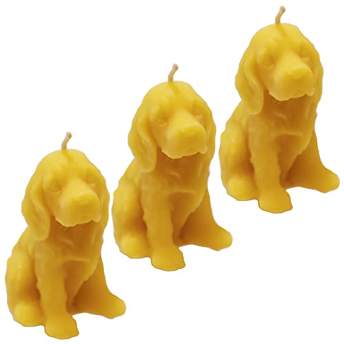 3 Kerzen in Form eines Hundes - handgegossen - aus reinem Bienenwachs 3 Kerzen in Form eines Hundes - handgegossen - aus reinem Bienenwachs von Toms Bienen