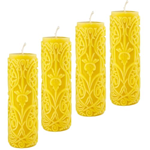 4 Kerzen Stumpe Ornament aus 100% reinem Bienenwachs 4 Kerzen Stumpe Ornament aus 100% reinem Bienenwachs von Toms Bienen