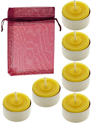 Toms Bienen 4 x 6 Teelichter in Aluschalen aus 100% reinem Bienenwachs in Vier Organzasäckchen Toms Bienen 4 x 6 Teelichter in Aluschalen aus 100% reinem Bienenwachs in Vier Organzasäckchen von Toms Bienen