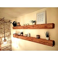 Wandregal Hängeregal Altholzbalken Fire Place Mantel von TomsHolzwerkstatt
