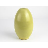 50Er Jahre Pastellgelbe Studio Keramik Vase, Gelbe Von Burgel, Ostdeutschland, Mid Century, Vintage von TomsVintageCeramics