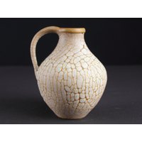 50Er Studiokeramik Vase, Schlangenhaut, Signiert Von Albert Kiessling, Mid Century, Vintage 60Er Jahre von TomsVintageCeramics