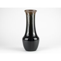 Ilsenburg Jugendstil Keramik Vase, Schwarz Braun, Deutschland, 1920-30 von TomsVintageCeramics