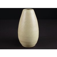 studio Keramik Vase Von Buergel, 50Er Pastellgelbe Keramikvase, Werkstatt Friedel, 50-60Er Jahre von TomsVintageCeramics
