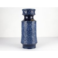 Blaue Jasba Keramik Vase, Mid Century, 70Er Jahre, West German Pottery, Wgp Blaue Vintage Vase von TomsVintageSalon
