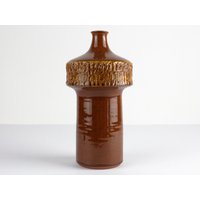 Braune Studio Keramik Vase, West German Pottery, Mid Century, 70Er Jahre Vintage Vase von TomsVintageSalon