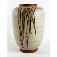 Handgemachte Eiwa Vase, West German Pottery Aus Den 50Er Jahren von TomsVintageSalon