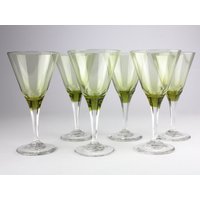 Josephinenhütte Set Aus 6 Weingläsern, Antike Kristall-Weingläser, Aperitifgläser Den Jahren 1905-1920 von TomsVintageSalon