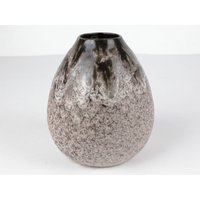 Kiessling Vintage Studio Keramik Vase, Matt Weiß Grau Braun - Ddr Keramik, Mid Century, 60Er von TomsVintageSalon