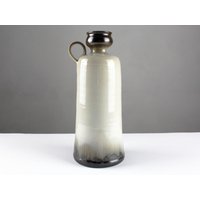 Ktu Vintage Studio Keramik Vase, Weiß Braun - Ddr Keramik, Mid Century, 60Er Jahre Signiert Studio Pottery von TomsVintageSalon