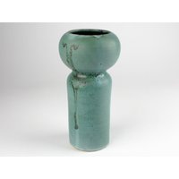 Ktu Vintage Studio Keramik Vase Türkis Grün - Mid Century Keramikvase, Ddr Keramik, Studiokeramik von TomsVintageSalon