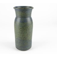 Kuch Studio Keramik Vase, Blau Grüne Studiokeramik Vintage 70Er Jahre, West German Pottery von TomsVintageSalon
