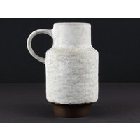 Van Daalen Keramik Vase, Weiße Glasur, Midcentruy, 60Er Vintage West German Pottery von TomsVintageSalon
