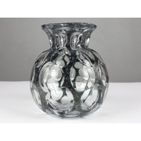Vintage Kristallglas Vase, West Germany, Mid Century 70Er Jahre, Design Glasvase, Kunstglas von TomsVintageSalon
