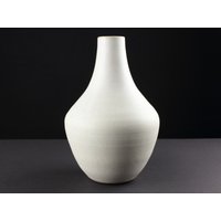 Albert Kiessling Studiokeramik Vase, Mattweiße Glasur - Mid Century Aus Den 60Er Jahren von TomsVintageSalon