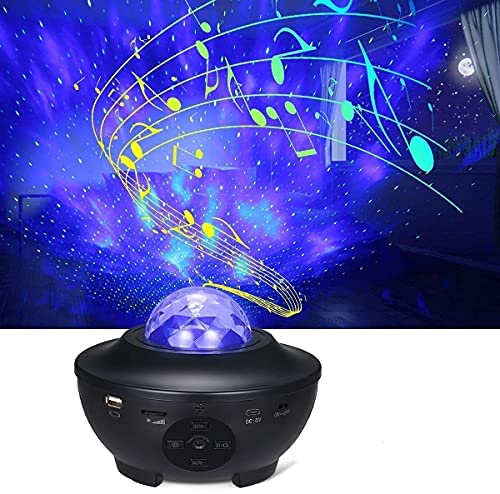 Tomshine LED Sternenhimmel Projektor, Wasserwellen-Welleneffekt Nachtlichter,Bluetooth/Musik Lautsprecher/Timer/Fernbedienung Projektionslampe für Kinder Erwachsene Geschenke Dekoration Weihnachten von Tomshine