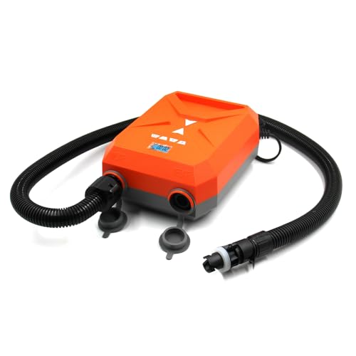 Tomvorks Elektrische Luftpumpe, 350 L/min Inflationsgeschwindigkeit, Intelligentes LCD -Display, 12 -V -Gleichstromanschluss für Wassersportgeräte, 6 PCS -Düsen für Aufblasbare Pumpe (DREI) von Tomvorks