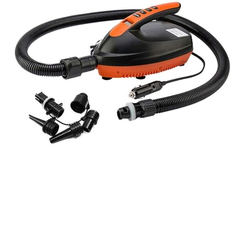 Tomvorks Elektrische Luftpumpe, 350 L/min Inflationsgeschwindigkeit, Intelligentes LCD -Display, 12 -V -Gleichstromanschluss für Wassersportgeräte, 6 PCS -Düsen für Aufblasbare Pumpe (eins) von Tomvorks