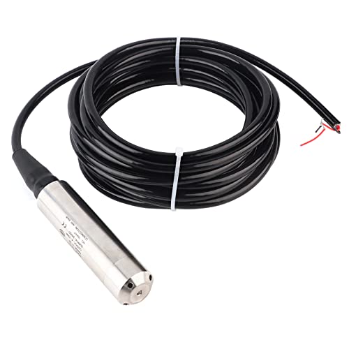 Tomvorks Flüssigkeitsspiegel-Sender YB2JF, 5M Kabel Wasserspiegel-Sensor-Detektor 1232VDC 420 MA, Edelstahl, 4-20-mA-Signalausgang, IP68 Wasserdicht, für Wasser (0-8m) von Tomvorks