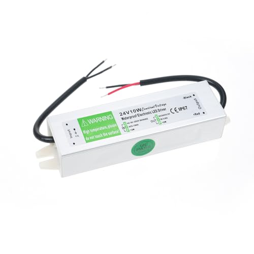 Tomvorks IP67 Wasserdichtem LED-Treiber, Switch Netzteiltransformator Adapter AC 90V-250V zu DC 24 V 10W für LED-Streifen-Licht Im Freien Lightbox Signboard, die 24 V/10 W Strom Liefert, (24 V 10W) von Tomvorks