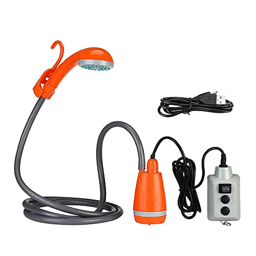 Tomvorks Kompakte Wiederaufladbare Tragbare Camping-Duschkopf Zum Wandern mit Wiederaufladbarem Design, Leicht zu (Dusche) von Tomvorks