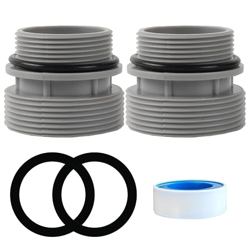 TonGass (2er-Pack) 40 mm auf 1 1/2 Zoll Filterschlauch-Umrüstsatz für oberirdische Pool-Adapter verbindet 40-mm-Schläuche mit Standard-Filteranschlüssen von 1 1/4 Zoll oder 1 1/2 Zoll von TonGass