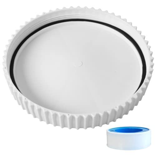 TonGass Abflusskappe für oberirdische Skimmer, konvertiert SFX1000 oder SFX1500 Skimmerpumpe in Sandfilterpumpe, 18,3 x 17,5 x 3 cm, Skimmerpumpen, Gehäusekappe mit Dichtung, einfaches von TonGass