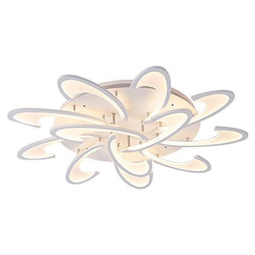 TonHan LED Deckenleuchte 2127-12 mit Fernbedienung Lichtfarbe/Helligkeit einstellbar Acryl-Schirm weiß lackierte Metallrahmen (2127-12) von TonHan GmbH