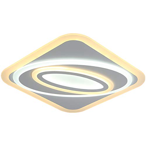TonHan LED Deckenleuchte X094 mit Fernbedienung Lichtfarbe/helligkeit einstellbar Acryl-Schirm A+,LED Wohnzimmerleuchte (094 50x50cm 68W) von TonHan GmbH