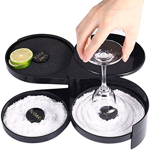 1 Pack 3 Tier Bar Glas Rimmer für Margarita und Cocktail, Barkeeper Tool, Salt Box Spice Container,Salz Rimmer von TonJin