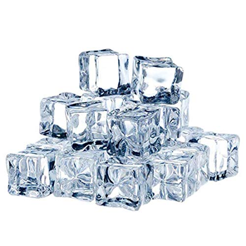 TonJin 35PCS künstliche Eiswürfel Kristallklarer Imitat-Acrylquadrat-Eiswürfel für Fotografie Requisiten Mittelstücke Party Dekor von TonJin