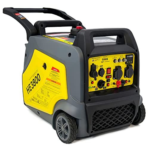 Tonaro Stromgenerator Dual Fuel Inverter - mobiler 4150 Watt Stromerzeuger Benzin LPG Gas Generator mit Fernbedienung - 4 Takt Notstromaggregat mit AVR-System - Parallelbetrieb möglich Schwarz-gelb Tonaro Stromgenerator Dual Fuel Inverter - mobiler 4150 Watt Stromerzeuger Benzin LPG Gas Generator mit Fernbedienung - 4 Takt Notstromaggregat mit AVR-System - Parallelbetrieb möglich Schwarz-gelb von Tonaro