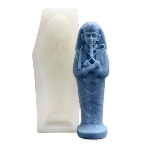 Tone Fun Pharaoh's Sarg Form Kerzen-Silikonformen für die Herstellung von Kerzen, Harz, Aromatherapie-Kerzen, handgefertigte Wachsseife, Heimdekoration, Handwerk (14,8 x 6 x 3,5 cm) von Tone Fun