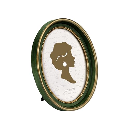 Tone Link. Ovaler Vintage-Bilderrahmen, 10,2 x 15,2 cm, luxuriöser antiker Bilderrahmen mit Glasfront, Tisch-Wandbehang, Grün und Gold Tone Link. Ovaler Vintage-Bilderrahmen, 10,2 x 15,2 cm, luxuriöser antiker Bilderrahmen mit Glasfront, Tisch-Wandbehang, Grün und Gold von Tone Link.